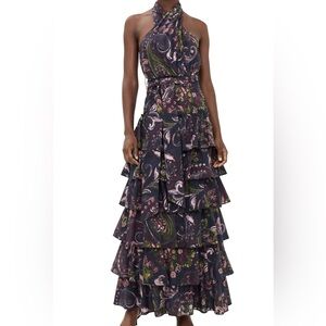 Figue Paisley Berry Blue Shannon‎ Painterly Dress - 2